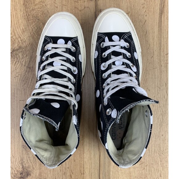 Converse Chuck 70 Hi Polka Dot Sneakers 157250C Comme des Garcons Play Size 9 - Picture 12 of 16